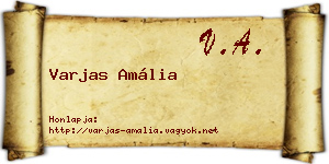 Varjas Amália névjegykártya